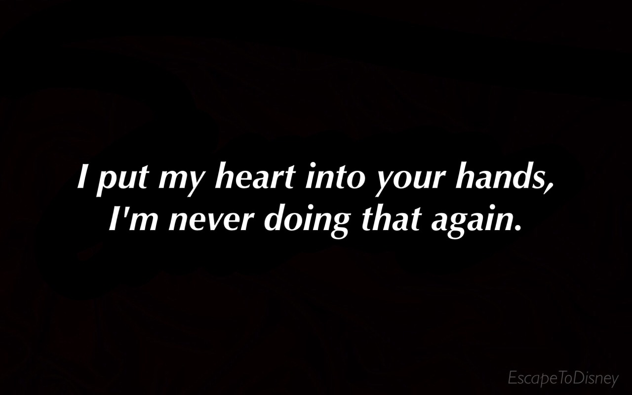 The Depressed Wonders Here🥀 — I put my heart into your hands, I’m never