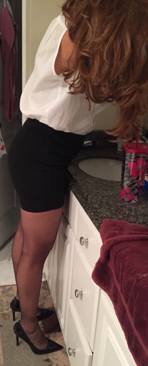 sexyhotwife4me: Getting ready for a hot evening out with my husband.