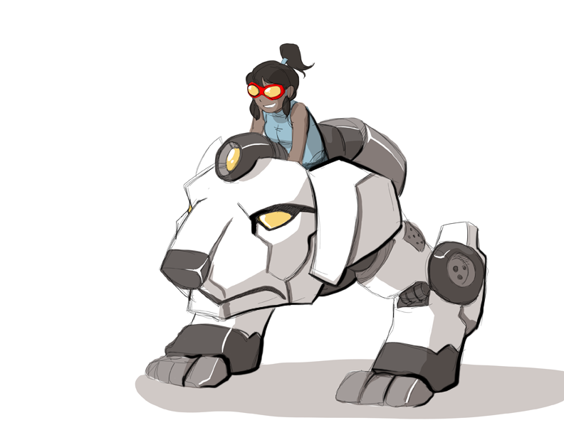 will-ruzicka:  Bonus doodle. Not G-Gundam, but more Gurren Lagaan.