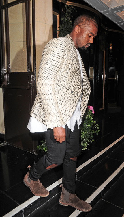 kimkanyekimye:  More of Kim & Kanye leaving the Dorchester hotel in London 9/23/14 