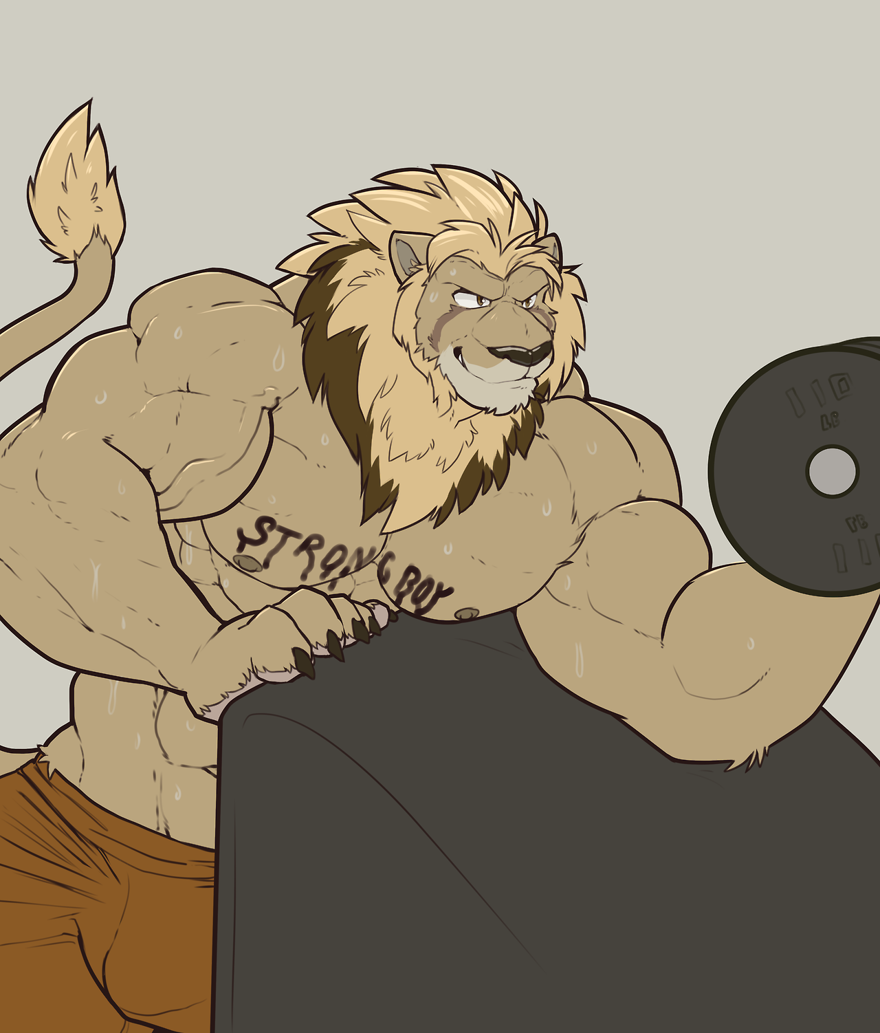 grimfaust: First lion I’ve drawn in a really long time.  @AbrahmLion showin off