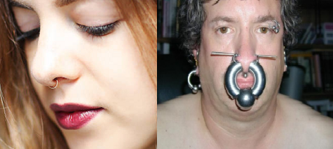 mazokhist:  when you first get your septum pierced vs a year in 