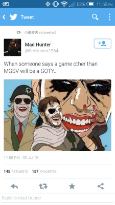 thecybernomicon:  Hideo Kojima actually retweeted this