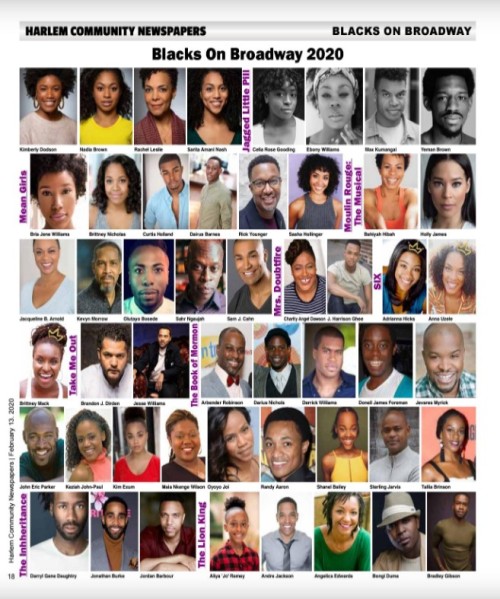 “BLACKS ON BROADWAY”Harlem Community Newspapers | February 13, 2020  