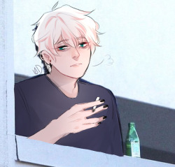 v-dcc:  [ image: Saeran as Ben Affleck smoking