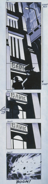 staticandlove: ungoliantschilde: original storyboards for the title sequence from ‘Batman: the