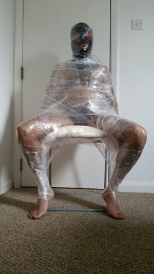 Slave Qwerty Has An Encasement Fetish, So I Wrapped Him Up In Some Cling Film, And