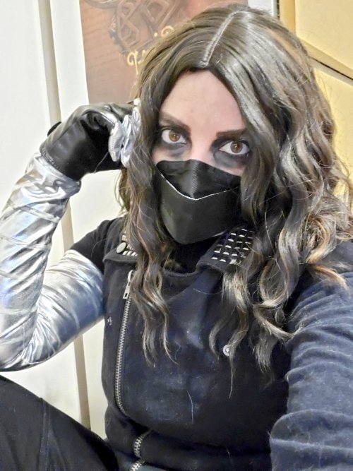 I never post pictures on here, but I wanted to share my loose Bucky cosplay for a halfway to Halloween party.Also, I need you to know I sprayed face mist in my eyes like a fucking idiot, because I thought it’d help smudge it.