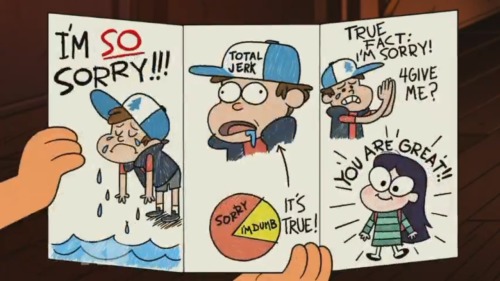 indecisivepsyche:  Aw, good to see that Dipper can still be a sweetie. Also, he draws kind of like his sister! 