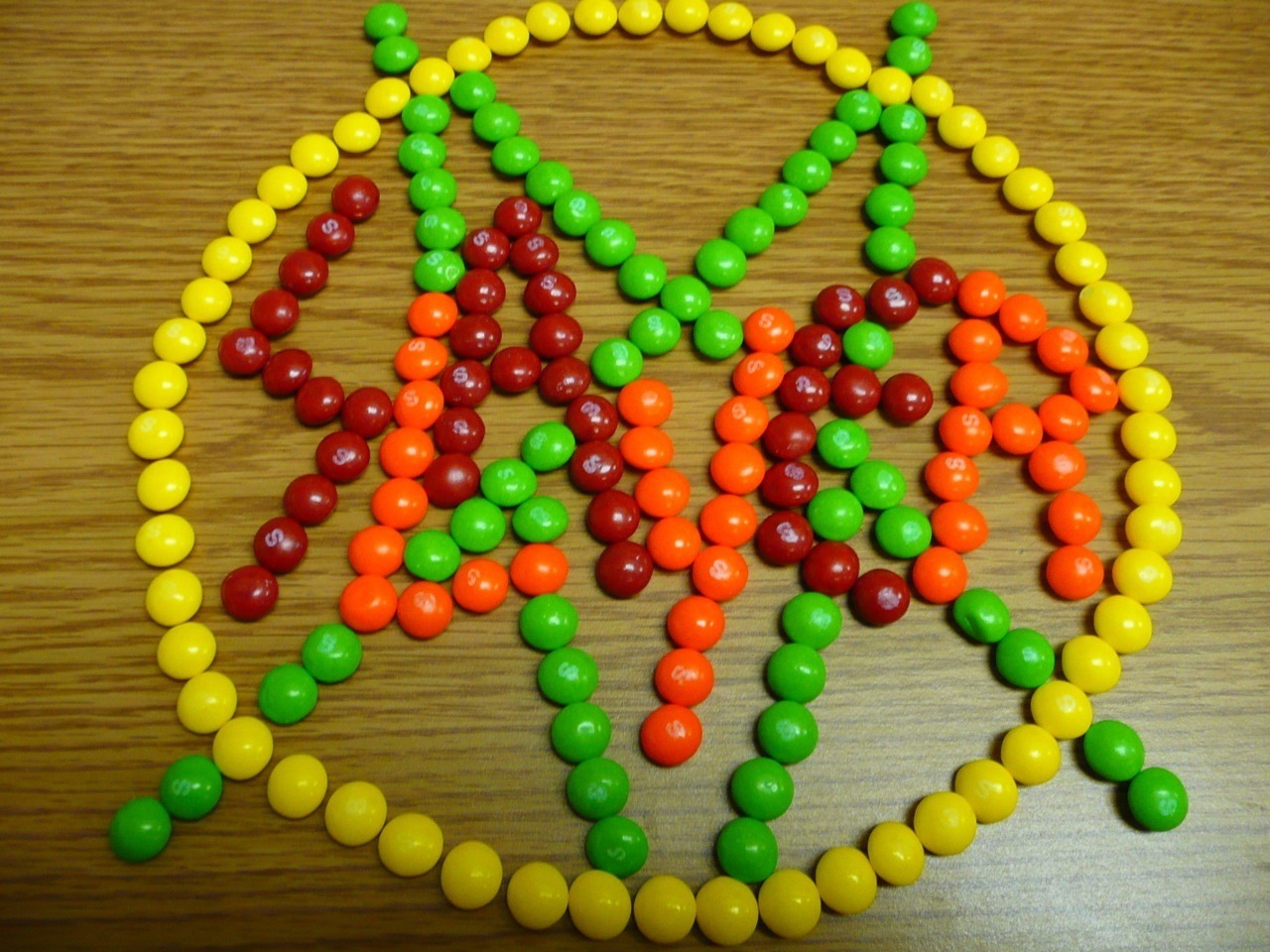 Slayer logo made of Skittles