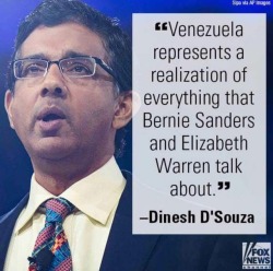 Actually, no. It’s a mismanaged petro-state with authoritarian leaders. That has nothing to do with Warren or Sanders. It has more to do with Trump and his delusional supporters.