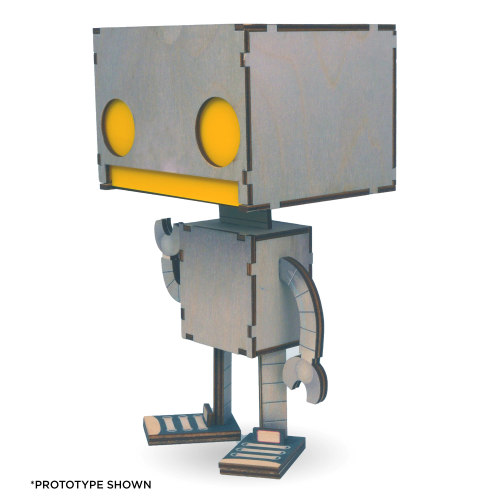 Meet Flatbot!Made of lasercut 1/8&quot; birch plywood, this special Flatbot robot stands 8½&quot; ta