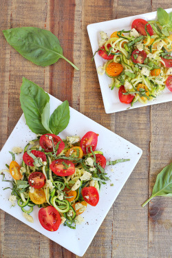  happyvibes-healthylives: Zucchini Caprese Salad 