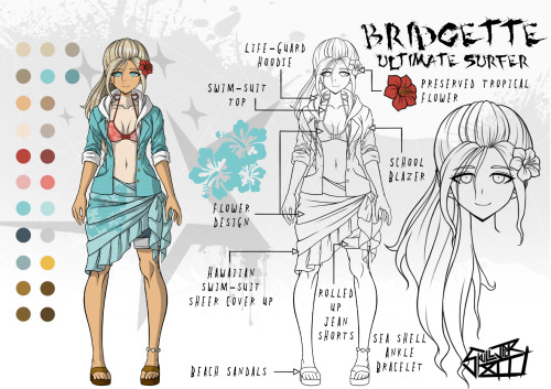 DRSS: Bridgette Character SheetHere’s the overall design for the Ultimate Surfer.