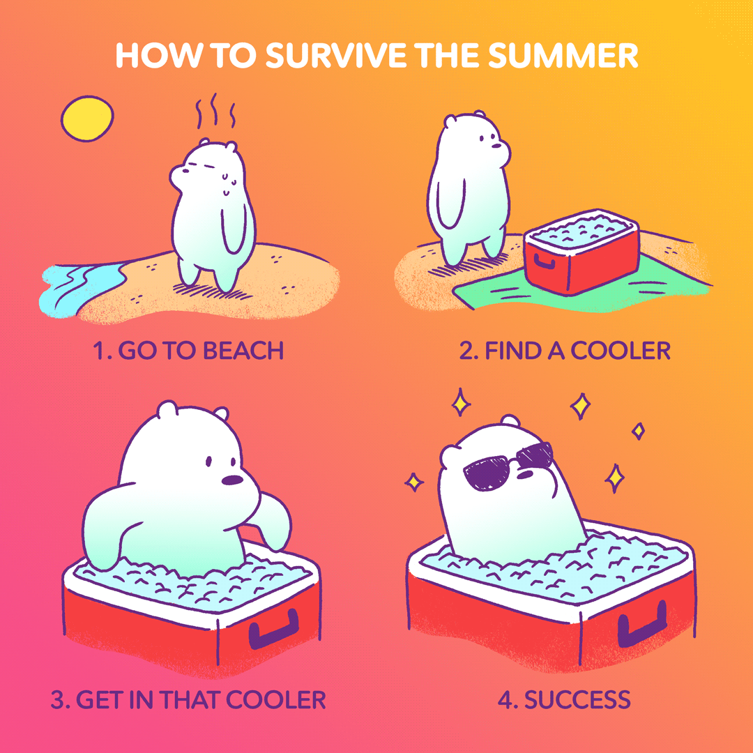Ice Bear is chillin&rsquo; ❄️  Reblog if this is how you’re spending your