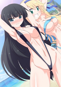 karioceananime: Ikaruga Katsuragi Swimsuits