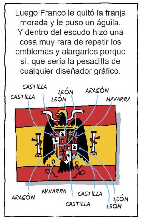 unpensadoranonimo:  Otra entrada del humorista gráfico Igor, a quién parece que el semanario humorista El jueves sobre-exploto para este día festivo, nos explica los orígenes de la bandera española 