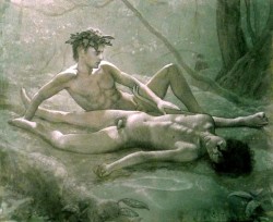 uranist-art:  Todd Yeager (1965) – Artiste américain (U.S.) 2/3  Apollo &amp; Hyacinth / Apollon &amp; Hyacinthe  Dans la mythologie grecque, Hyacinthe (en grec ancien : Ὑάκινθος) est un jeune homme d'une grande beauté, aimé d'Apollon et