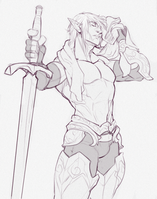 isei-silva:sketch of a sweaty post-training Ser Zephirin and yes I will take every opportunity I hav
