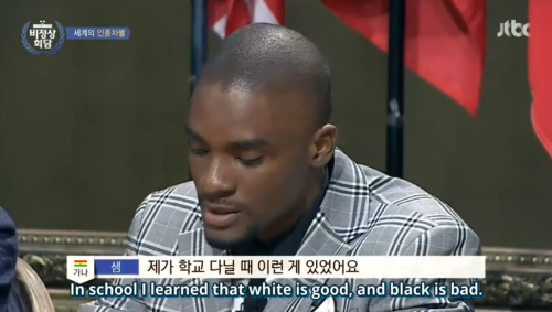stacylwhitman:  fandomshatewomen:  thepuppyclub:  ep 22   Representation is important always & forever.  This guy, Sam Okyere, did a cameo on Jeju Gatsby, and it was the first time I’d seen a K-drama that treated black people respectfully. (There