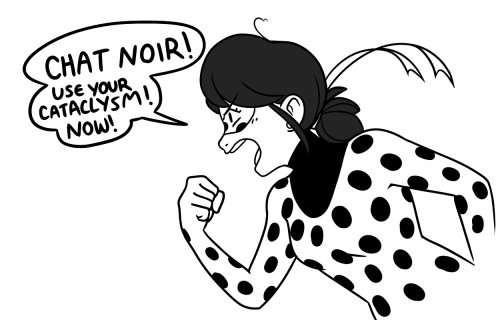 buggachat:concept: ladynoir but ladybug is just subconsciously always holding chat noir’s hand and d