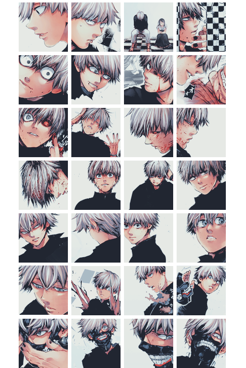 muselist:  52 more faces of ken kaneki.  