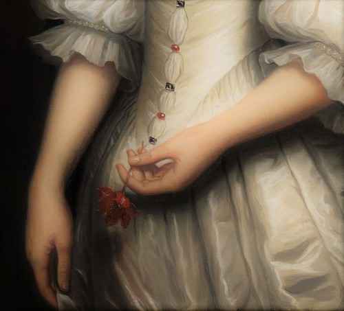 Wallerant Vaillant — Potret van een vrouw (Portrait of a woman). detail. circa 1660 - 1677