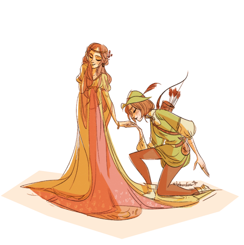 shaburdies:theme was “robin hood”. decided to shake things up! robyn hood and her fair maid marian.