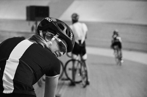 babeonthebike:  The Hunchback of Notre Dame #blackandwhite #velodrome #pocgirl #tb #polishgirl photo