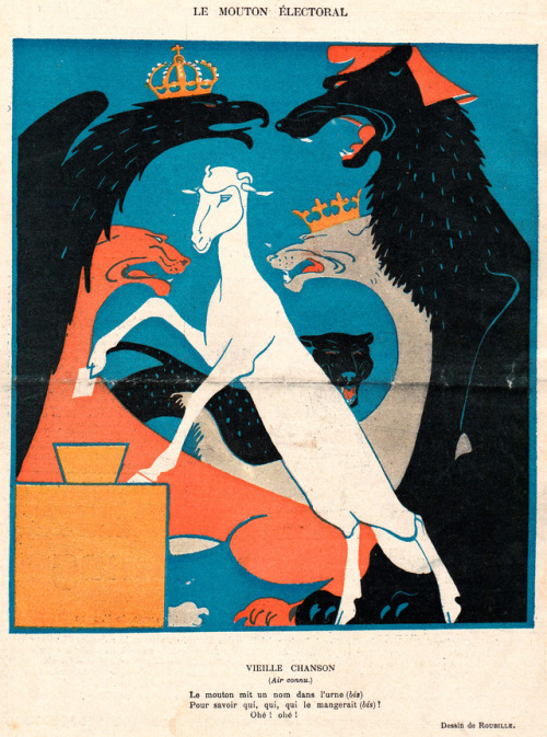 thefugitivesaint: Auguste Jean-Baptiste Roubille (1872-1955), ‘Le Mouton Électoral&rsqu