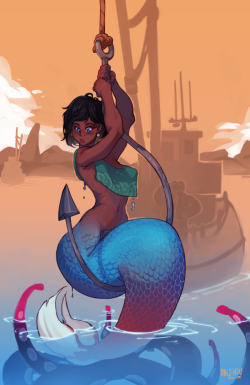 maiz-ken: An the random background fishing person saves the day once again! Unclothed and Hi-res versions can be obtained by giving me dollars on my patreon!Patreon.com/Maizken  O oO &lt;3