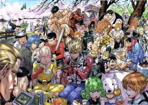 the-nysh:Murata’s full cherry blossom viewing illustration, from his twitter!