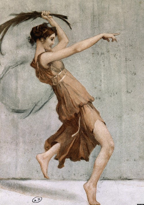 books0977:Isadora Duncan dancing at the Gaieté-Lyrique theater, Paris 1909. Published in the magazine L'Illustration, Pa