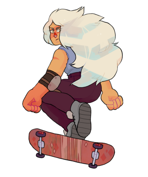 alphacentaurieth:  Gems being cool/elegant! I didn’t give Amethyst or Jasper helmets because hair is fun to draw, besides they don’t need helmets so shhh  