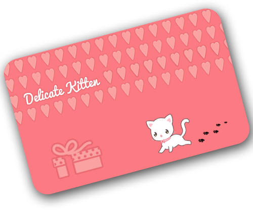 delicatekittenshop:  贄 Delicate Kitten Gift Card Giveaway! So, so! My new website has opened, delicatekitten.com and I am super happy! And after some people have asked for them, I have added gift cards, and I thought this would be the perfect chance