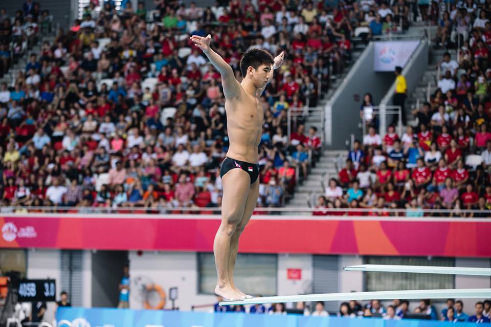 “Men&rsquo;s  3m Springboard Finals - Singapore Diver Mark Lee clinched bronze