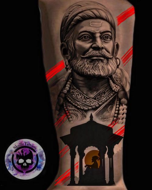 Sachin tattoos art gallery  Shivaji Maharaj tattoo chatrapatitattoo  tattooartrits shivajimaharajtattoo tattoo tattooartist tattoo  portraittattoo shivaji shivajimaharaj marata tattooart sachintattoo  maharajtattoo davangere  Facebook