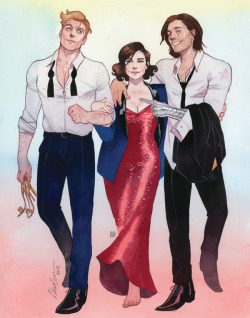 Kevinwada:  Steve Rogers, Peggy Carter, Bucky Barnes Fashionization Heroescon 2016