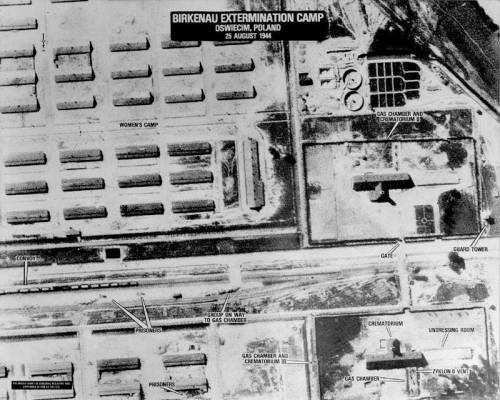 historicaltimes:Aerial Photographs of Auschwitz taken by an British Reconnaissance plane. The main c