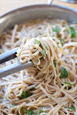 verticalfood:  Lightened Up Fettuccine Alfredo