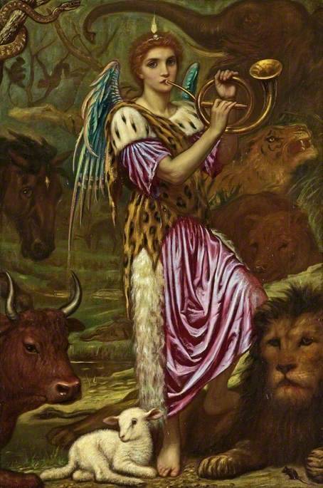 O all ye beasts and cattle bless ye the Lord (1899). Edward Arthur Fellowes Prynne (British, 1854-19