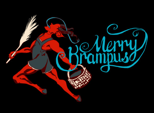 Merry Krampus, by Lee Bradford on RedbubbleOkay so I literally made this design so I could be petty 