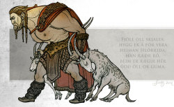 Hedendom:  Brand New Artwork From Sceithailm Featuring Thor And Loki. Thor Is Pictured