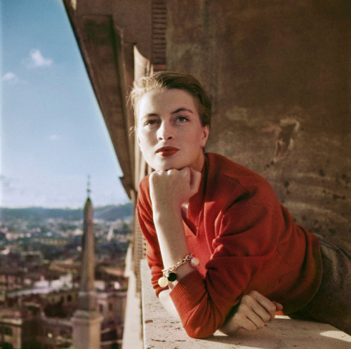 joeinct:Capucine, French Model and Actress, Rome, Photo by Robert Capa, 1951