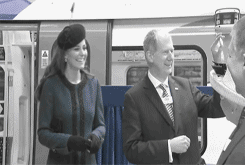 katewillfan:The Duchess of Cambridge joins The Queen and Prince Philip to mark 150 years of the Tube