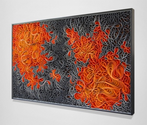 mymodernmet:Hypnotic 3D Canvas Sculptures Play with Vibrant Colors and Swirling Textures