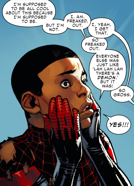 cladyimoo:  jasxntodds:  spider-man #2  Look at my son 