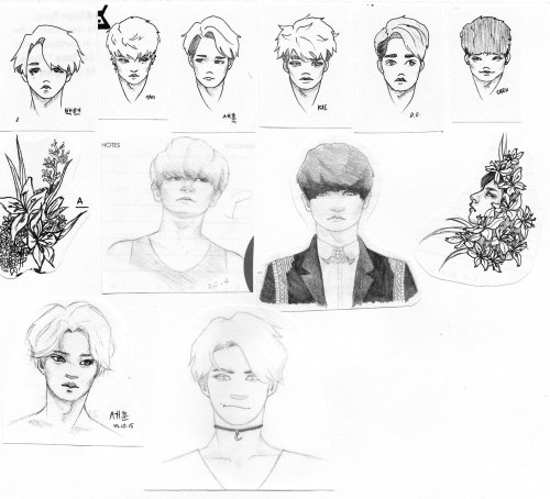 doodles 2014-15doodles from my school planner/worksheets over the past 2 years, mainly assorted kpop