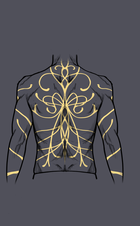 kattsartspot:I really wanted to make an upper body vallaslin for my Lavellan, based around Ghilan&rs