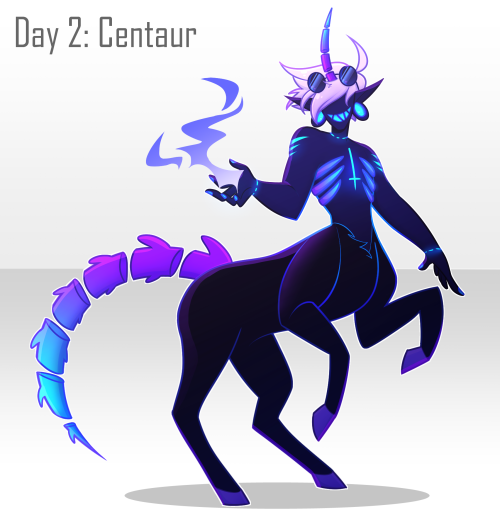 frogtax: Day 2 is a centaur and @tinkerinks made me want to keep him by saying hes one of the four horsemen of the apocalypse lmao